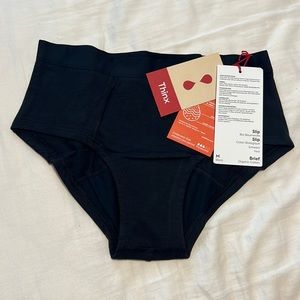 New Thinx Medium Black Organic Cotton Underwear